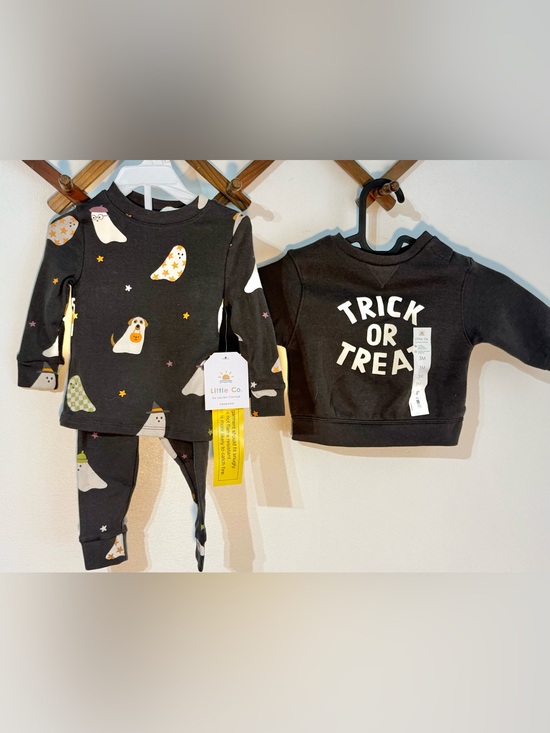 Little Co. By Lauren Conrad Other - Little Co. by Lauren Conrad 2-pc Pajama grey ghost set&trick or treat sweatshirt